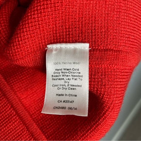 Talbots Red Textured Knit Button Front Jacket Collared Blazer 1X - Picture 7 of 8